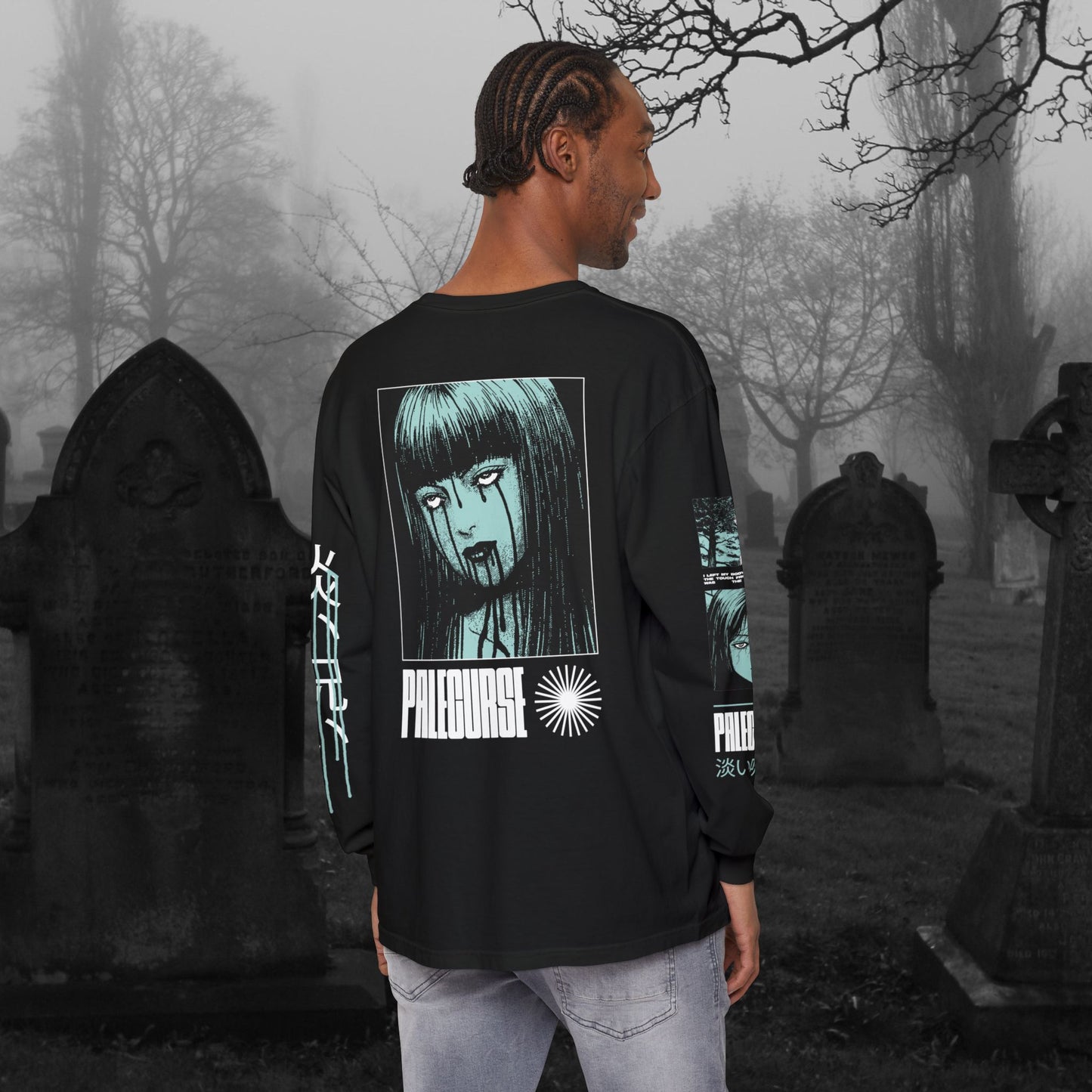 Original Blue Bleeding Girl Long Sleeve